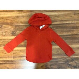 NWT Baby Gap Burnt Orange/Red Waffle Hoodie, Size 3T
